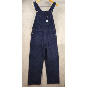 Lee Workwear Bib Overalls Carpenter Womens Medium Corduroy Dark Navy Vintage